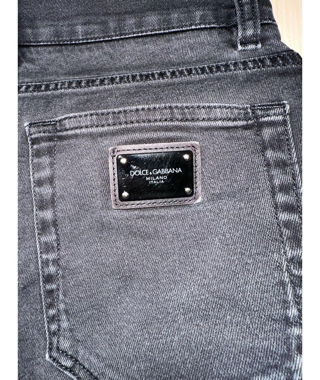 DOLCE&GABBANA Серые прямые джинсы, фото 3