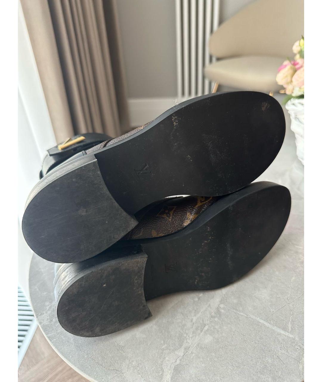 LOUIS VUITTON Коричневые кожаные ботильоны, фото 6