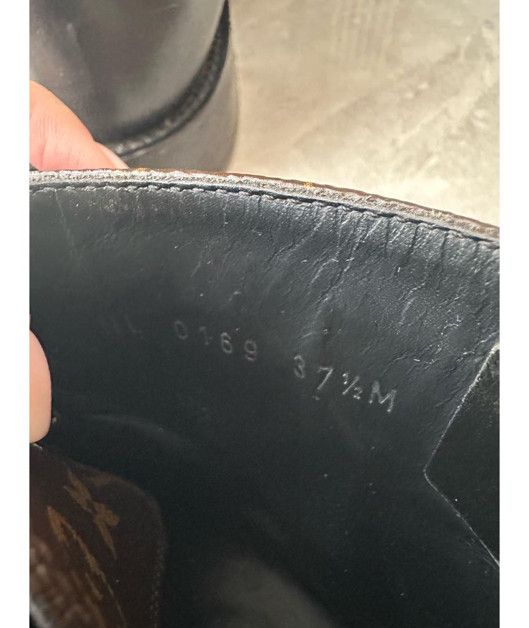 LOUIS VUITTON Коричневые кожаные ботильоны, фото 5