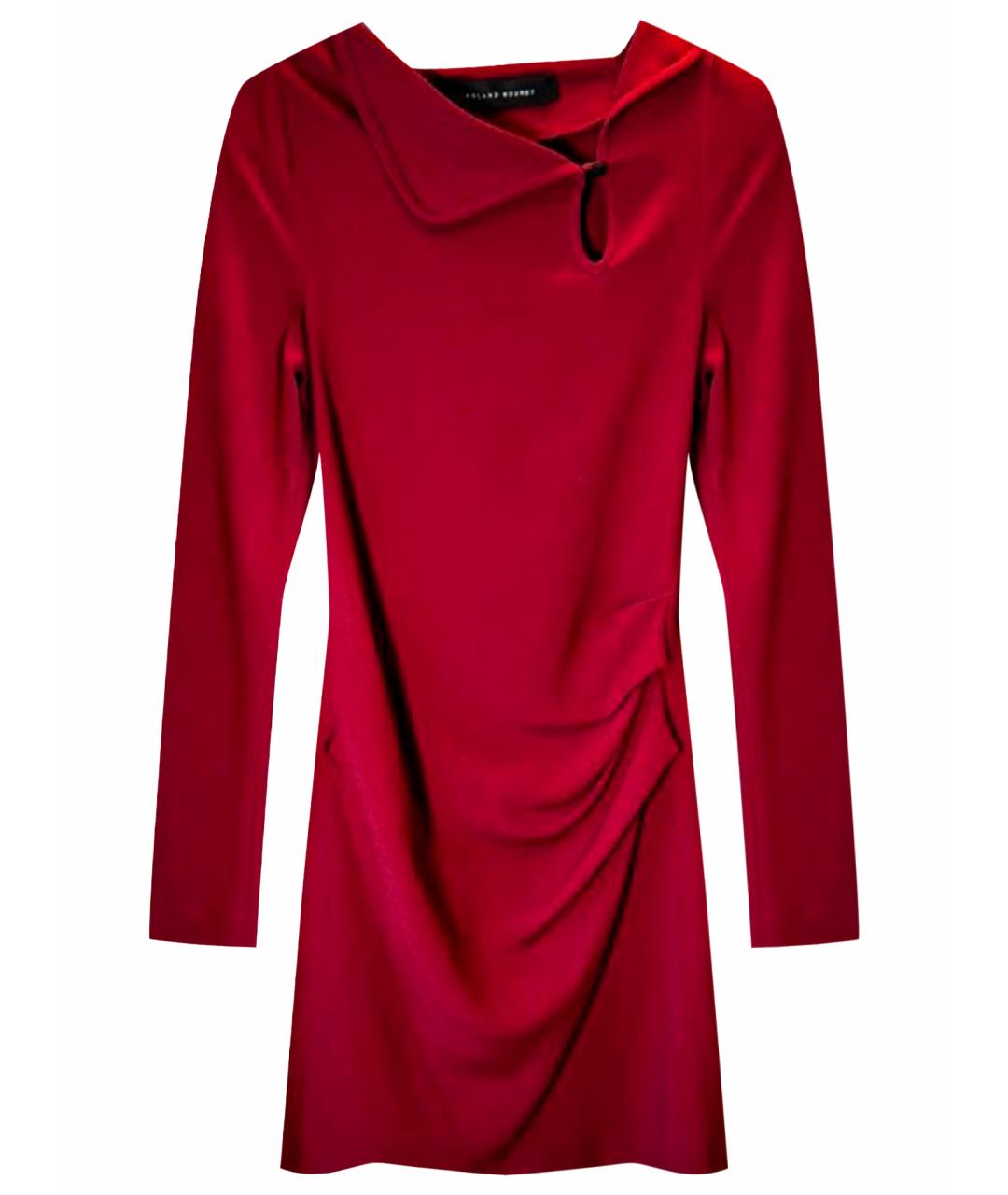 ROLAND MOURET Бордовое коктейльное платье, фото 1