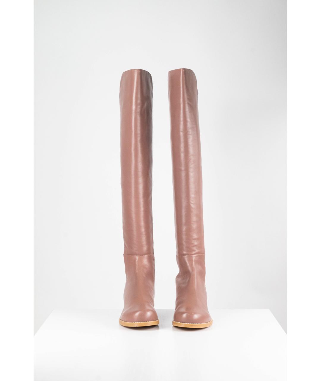 STUART WEITZMAN Коричневые кожаные сапоги, фото 3