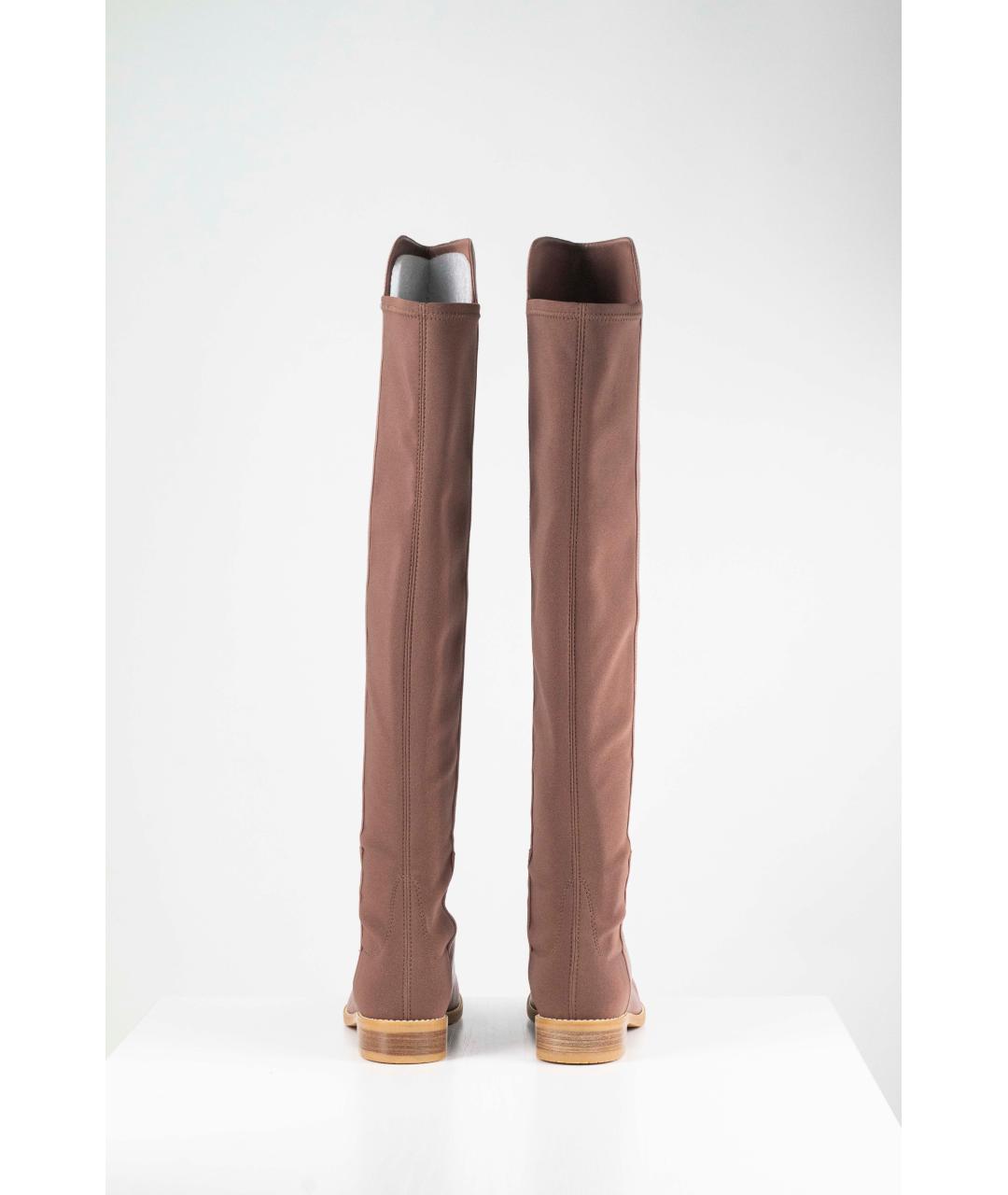 STUART WEITZMAN Коричневые кожаные сапоги, фото 4