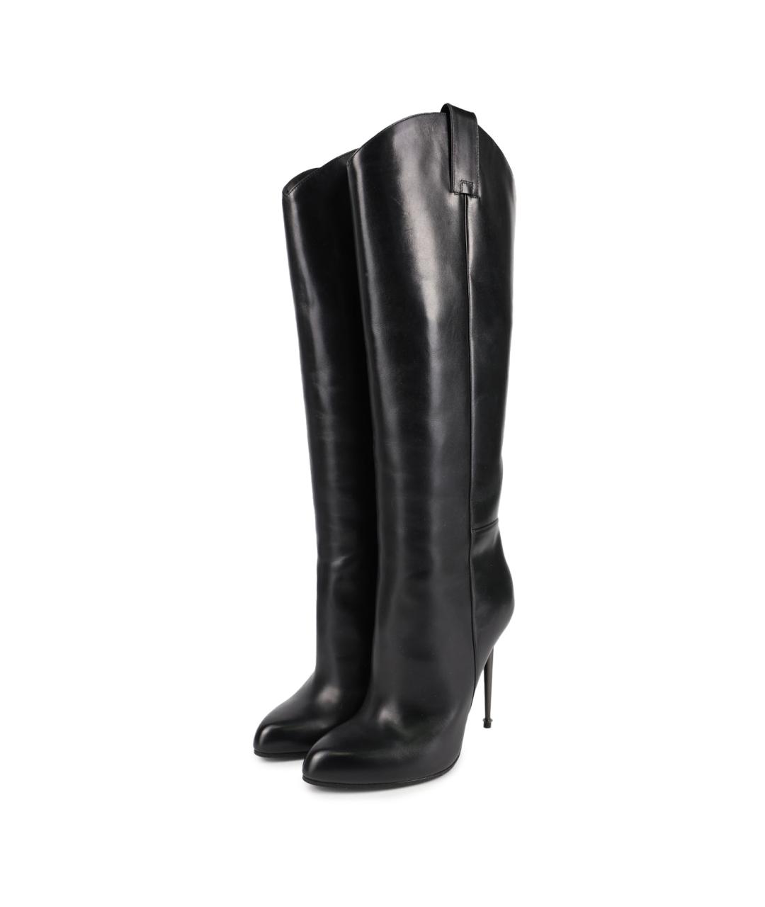 TOM FORD Черные кожаные сапоги, фото 5