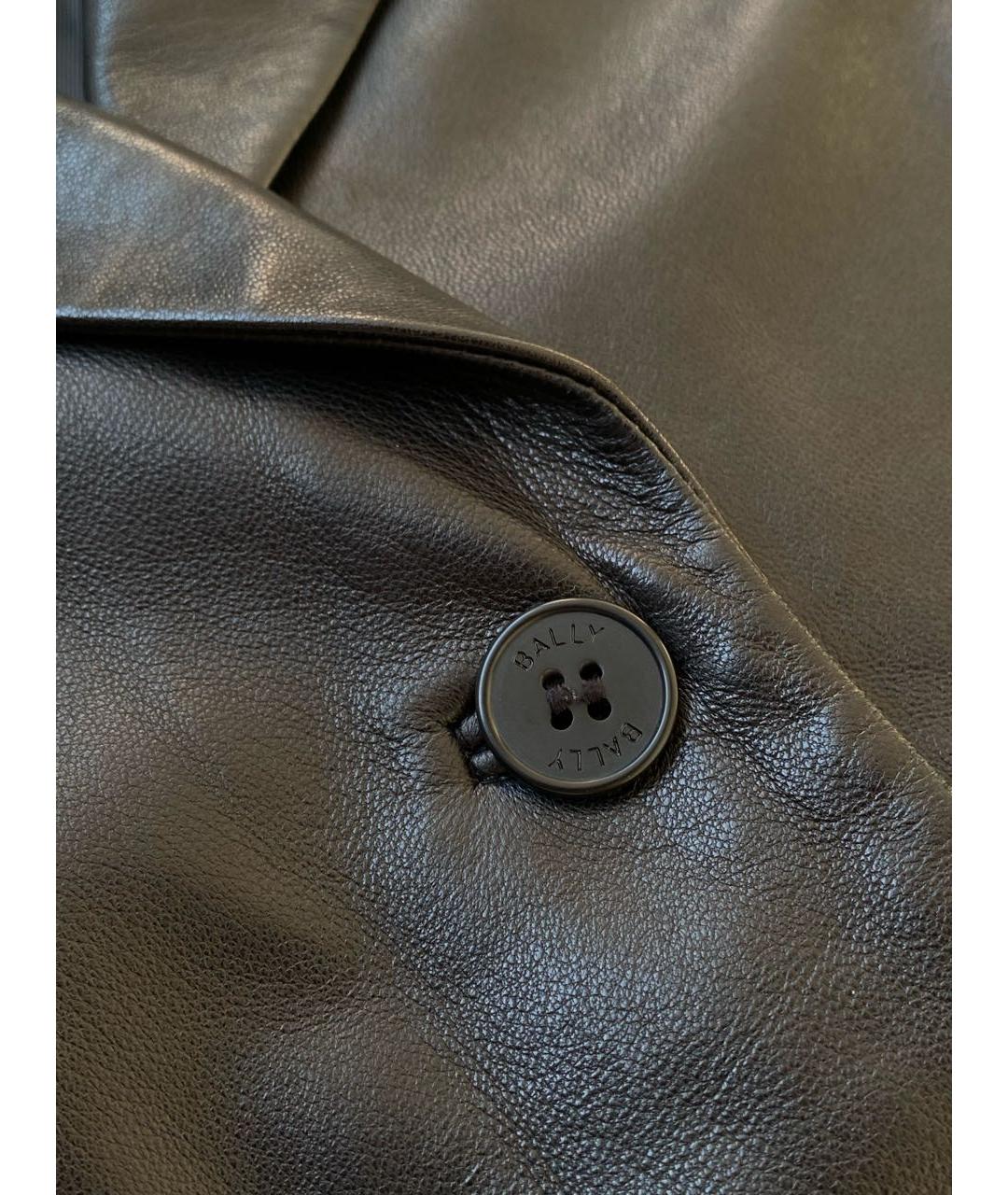 BALLY Черная кожаная куртка, фото 6
