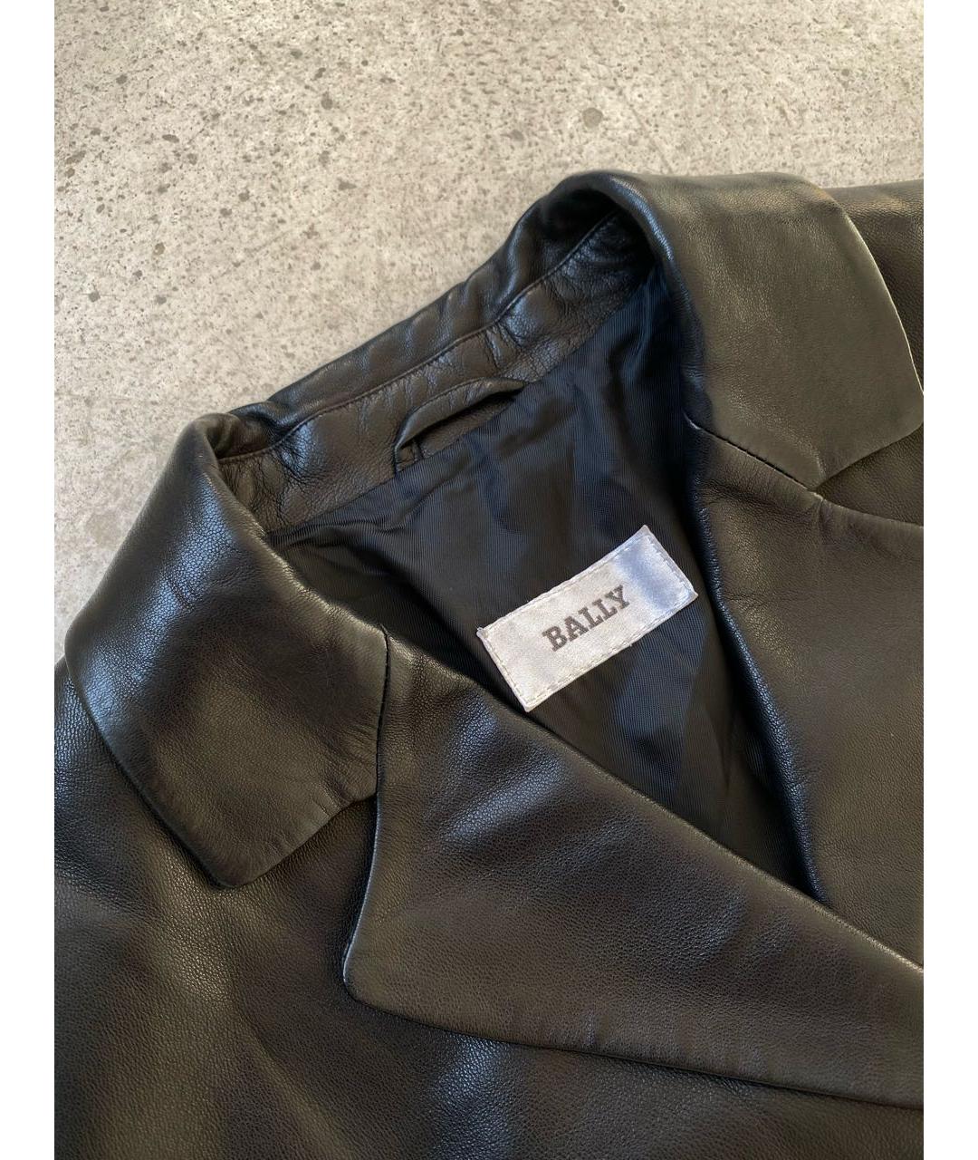 BALLY Черная кожаная куртка, фото 3