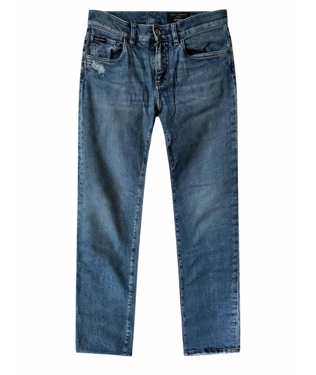 DOLCE&GABBANA Голубые прямые джинсы, фото 1