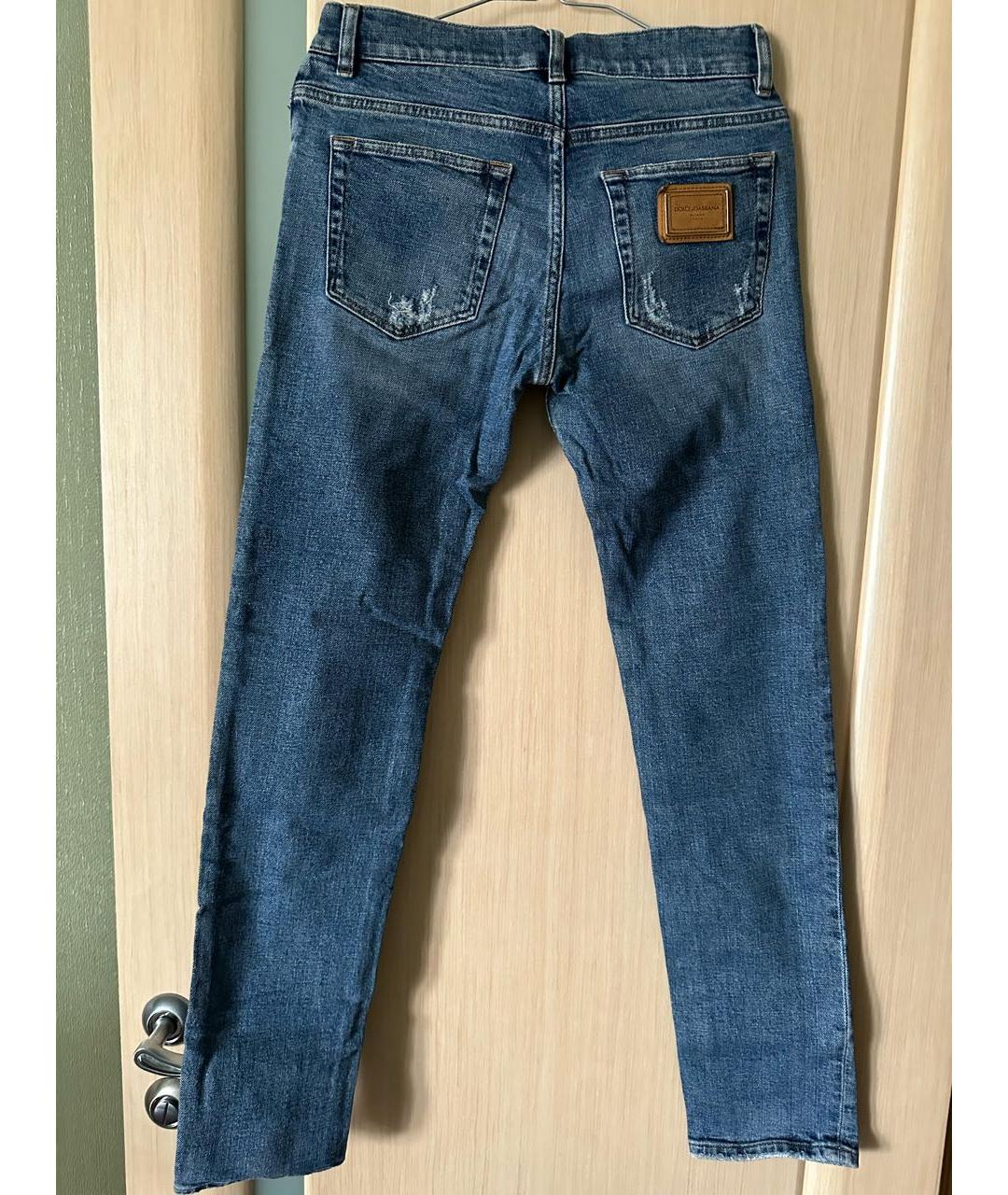 DOLCE&GABBANA Голубые прямые джинсы, фото 2