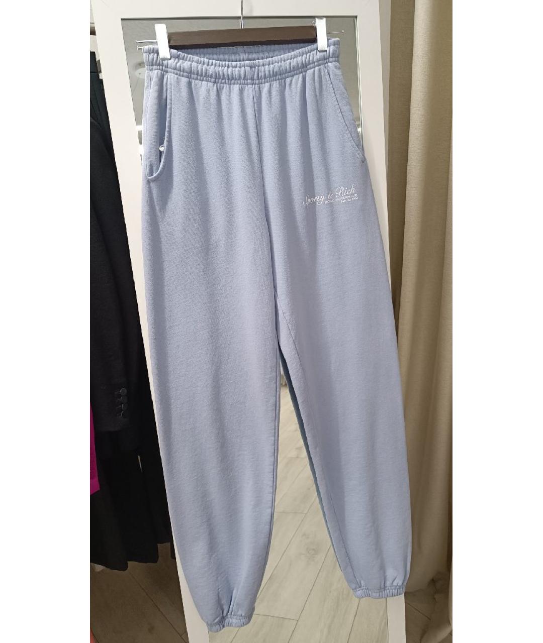 SPORTY AND RICH Голубой хлопковый спортивные костюмы, фото 3