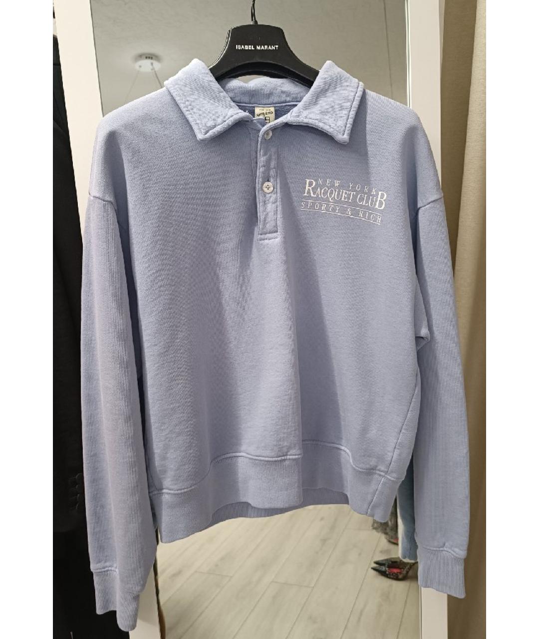 SPORTY AND RICH Голубой хлопковый спортивные костюмы, фото 8