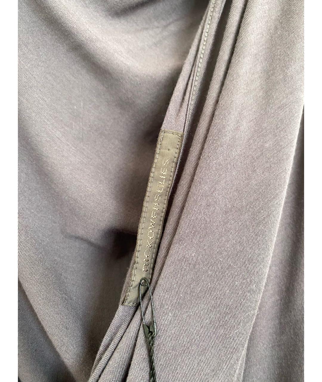 RICK OWENS Коричневое хлопковое повседневное платье, фото 5