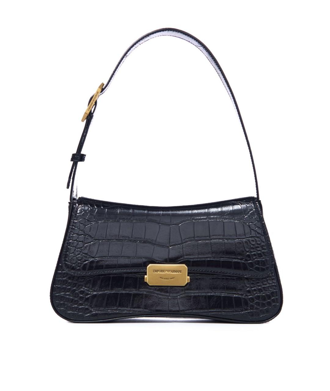 EMPORIO ARMANI Черная сумка через плечо из искусственной кожи, фото 6