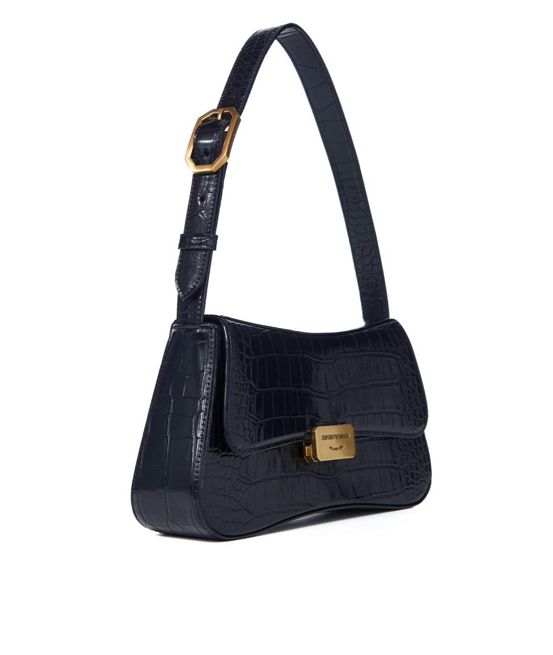 EMPORIO ARMANI Черная сумка через плечо из искусственной кожи, фото 2