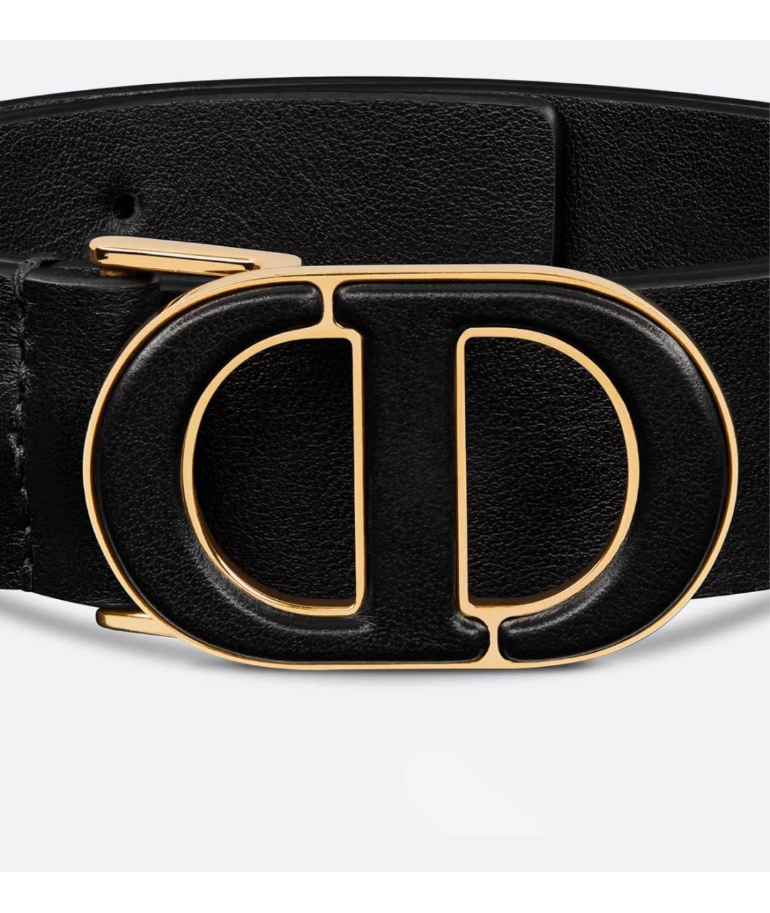 CHRISTIAN DIOR Черный кожаный ремень, фото 4