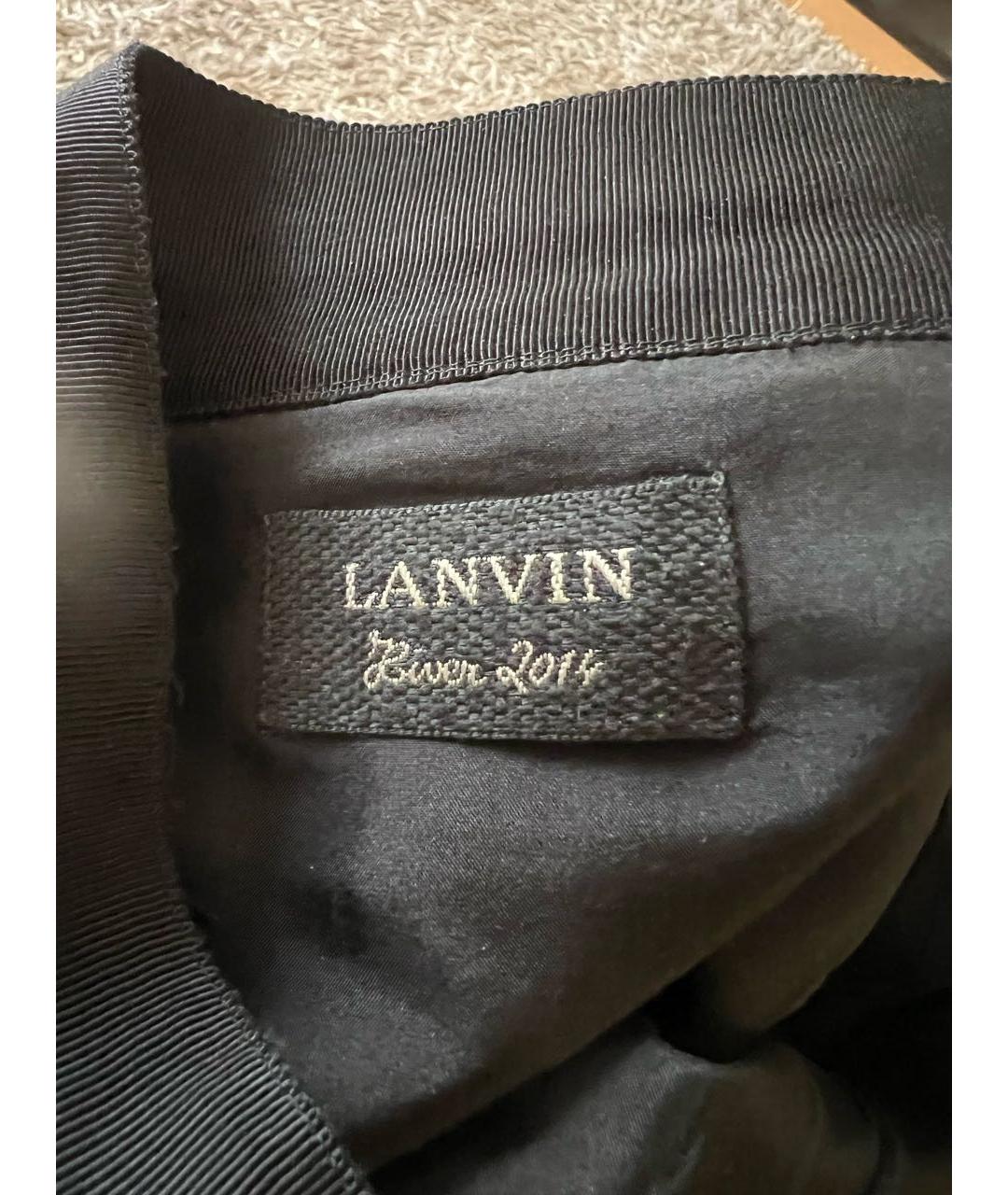 LANVIN Серая шерстяная юбка миди, фото 5