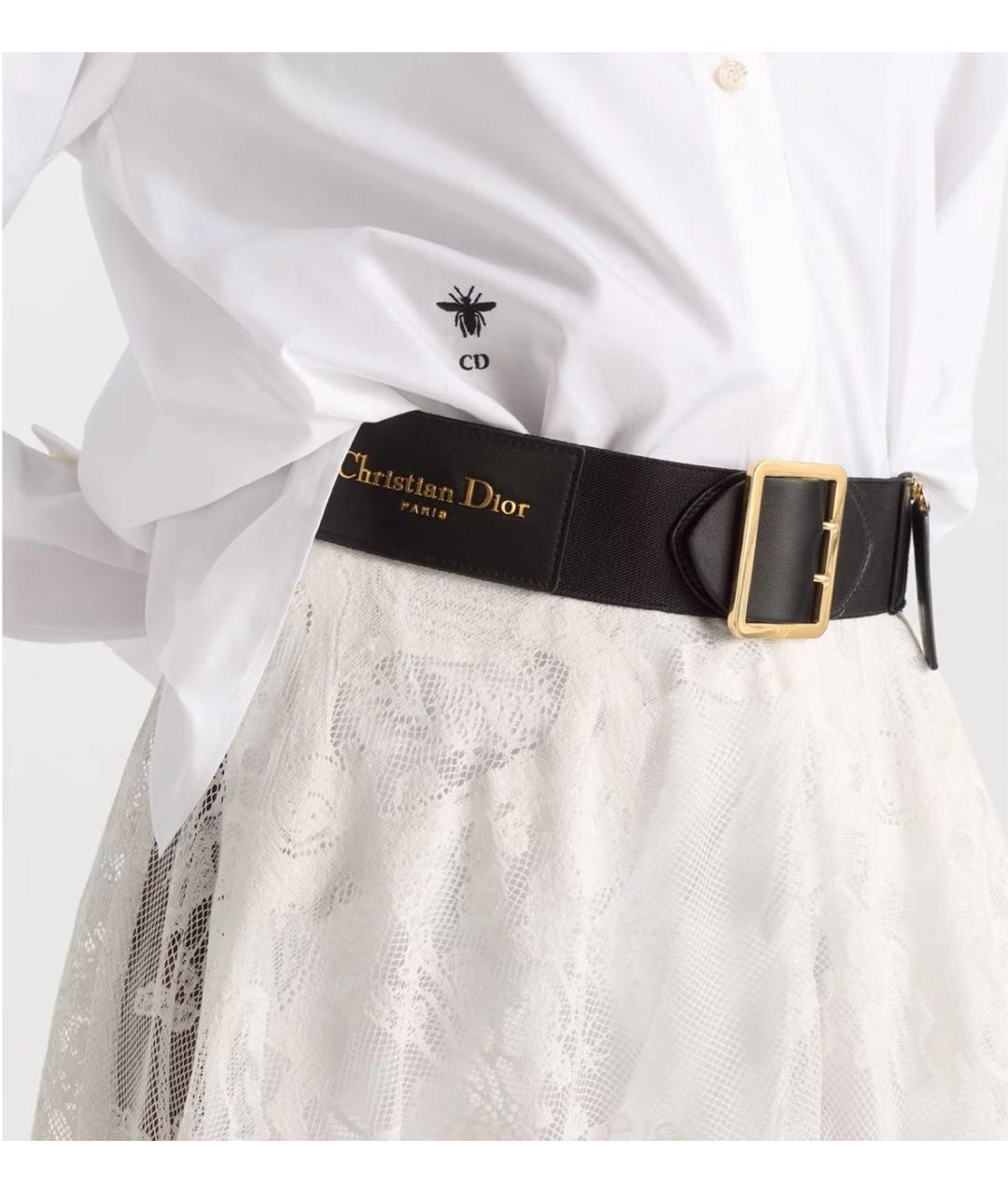 CHRISTIAN DIOR Черный ремень, фото 3