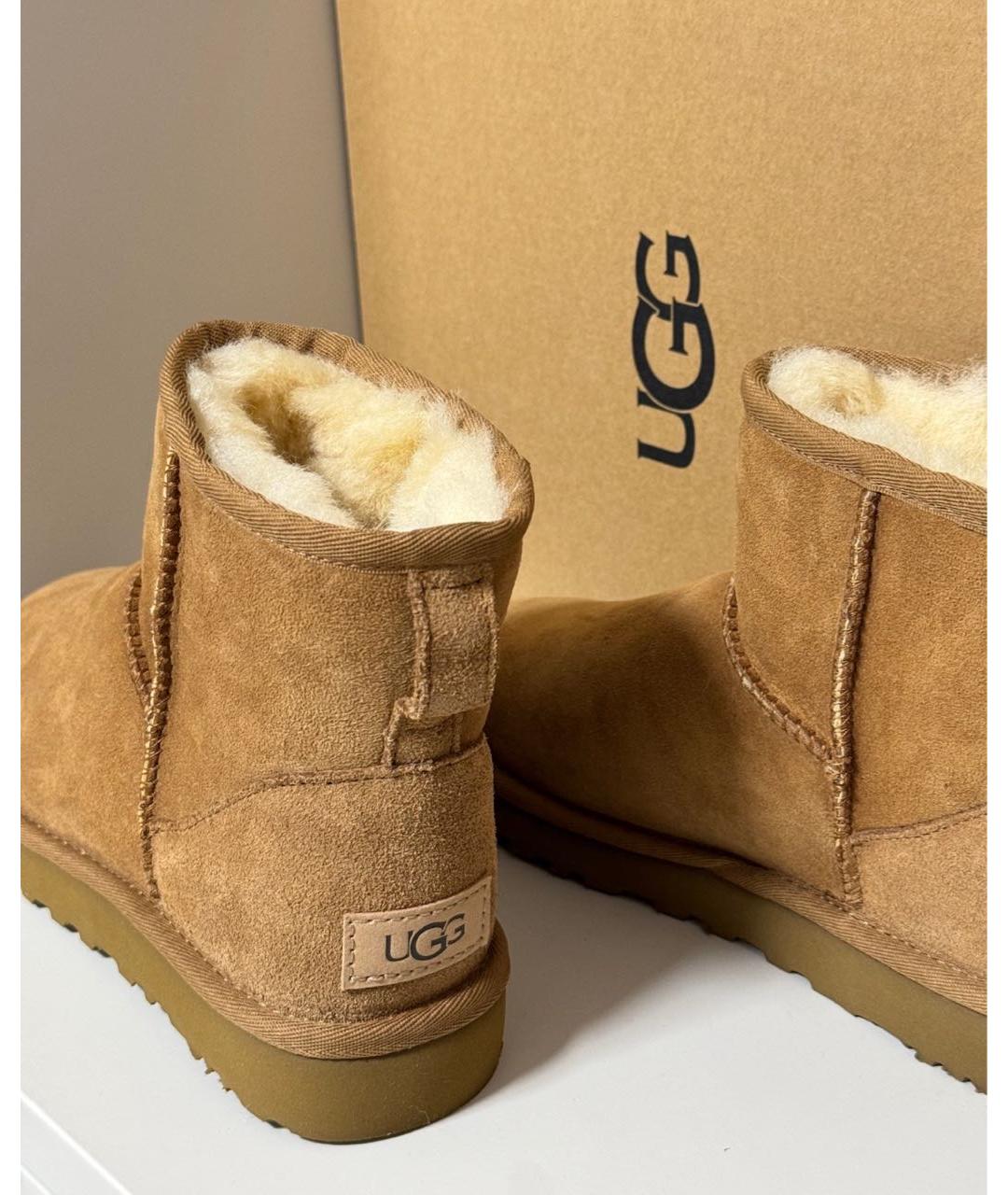 UGG AUSTRALIA Коричневые замшевые ботинки, фото 7