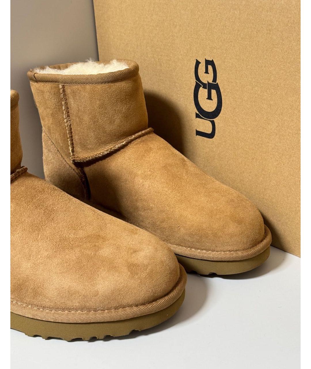 UGG AUSTRALIA Коричневые замшевые ботинки, фото 8