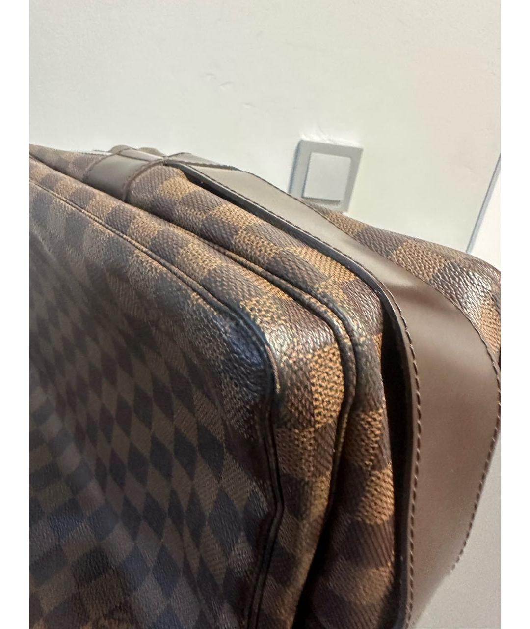 LOUIS VUITTON Коричневая кожаная сумка на плечо, фото 8