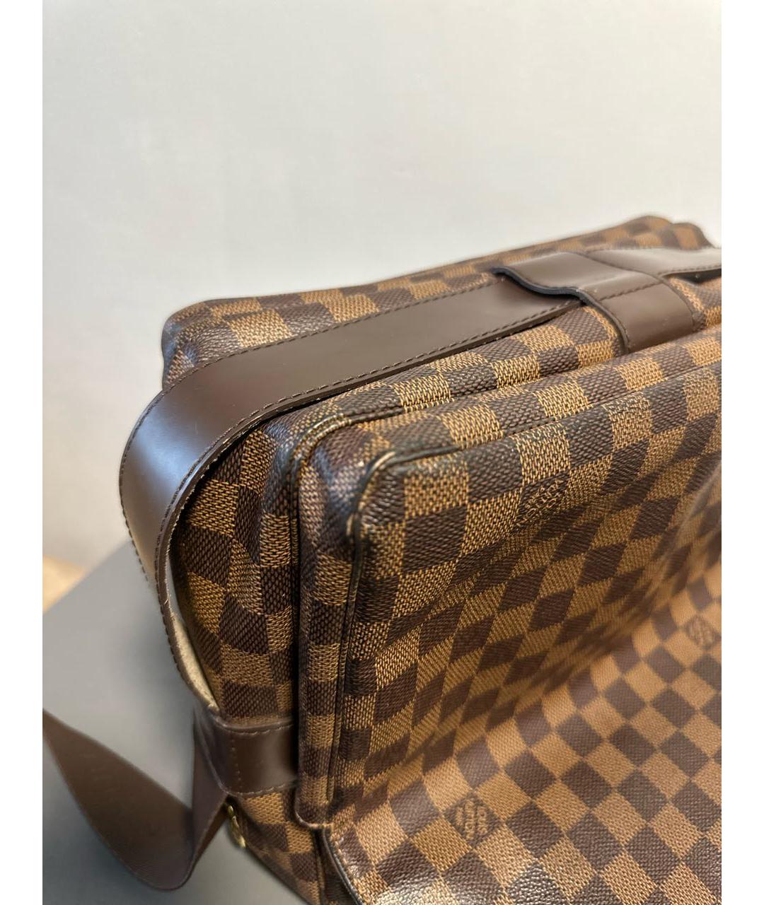 LOUIS VUITTON Коричневая кожаная сумка на плечо, фото 7