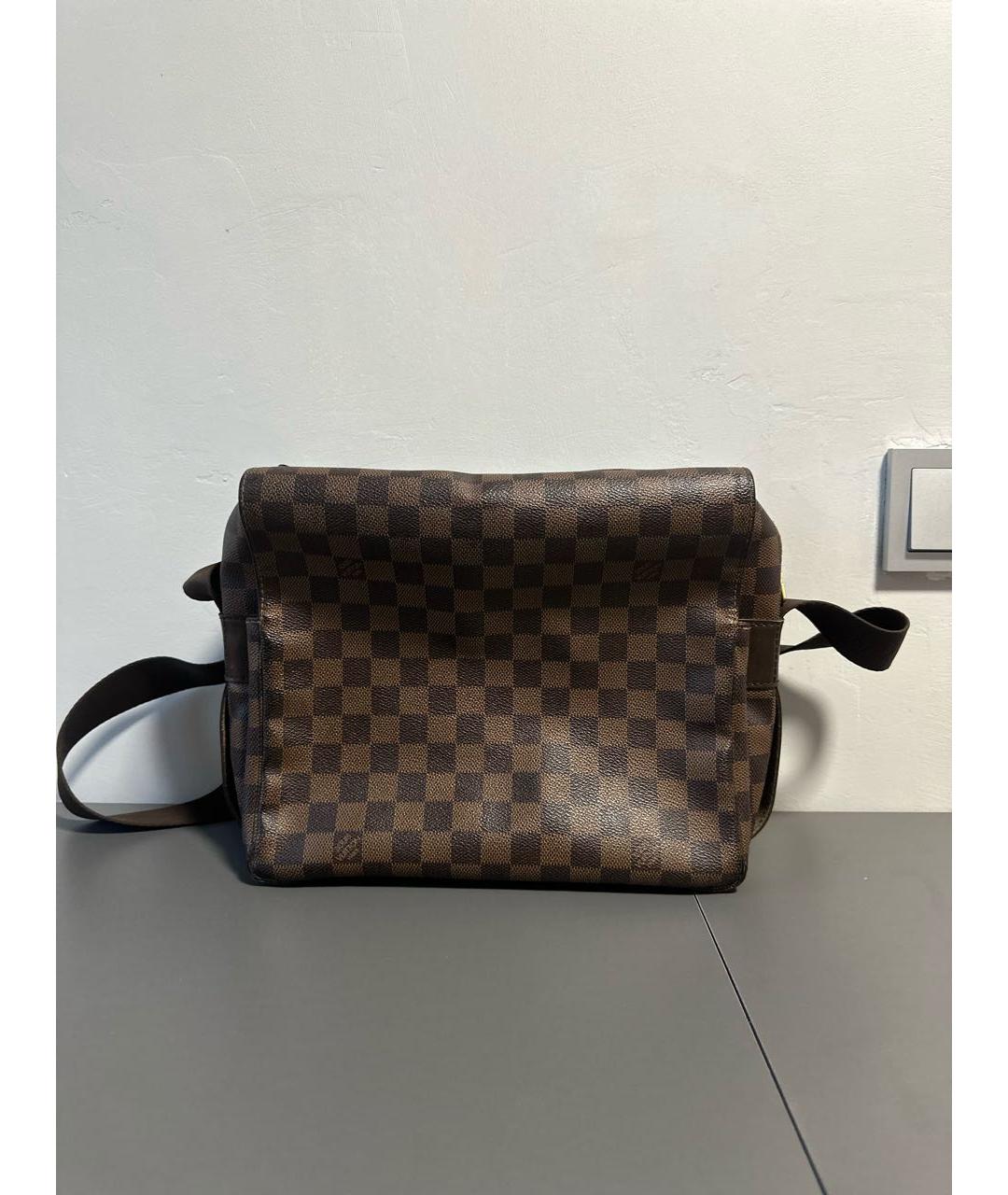 LOUIS VUITTON Коричневая кожаная сумка на плечо, фото 3