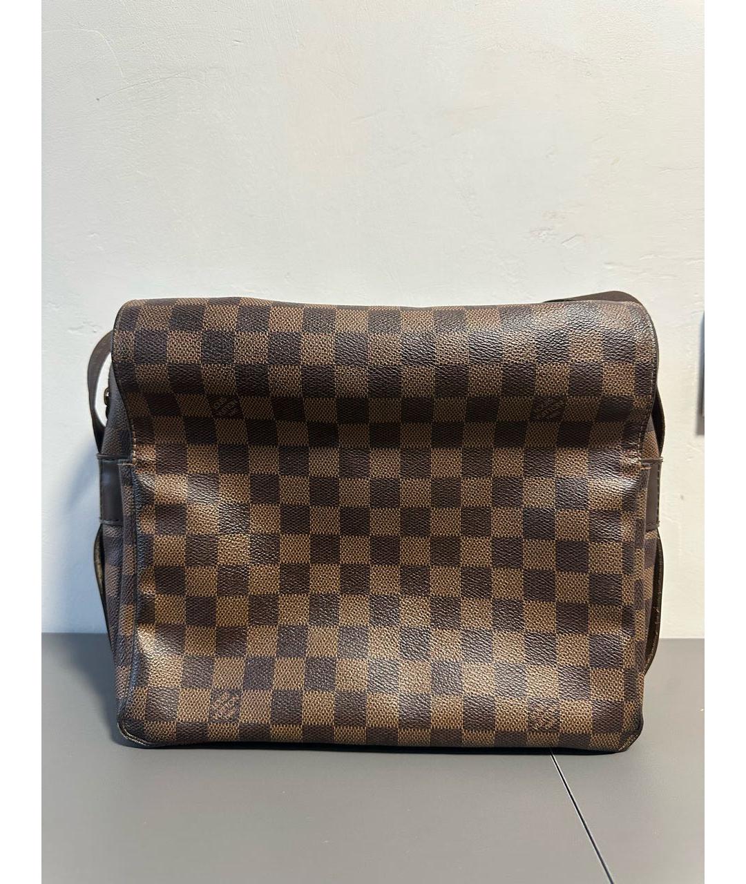 LOUIS VUITTON Коричневая кожаная сумка на плечо, фото 9