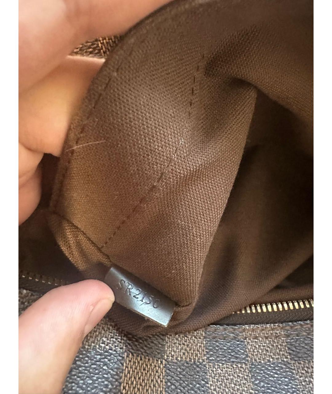 LOUIS VUITTON Коричневая кожаная сумка на плечо, фото 5