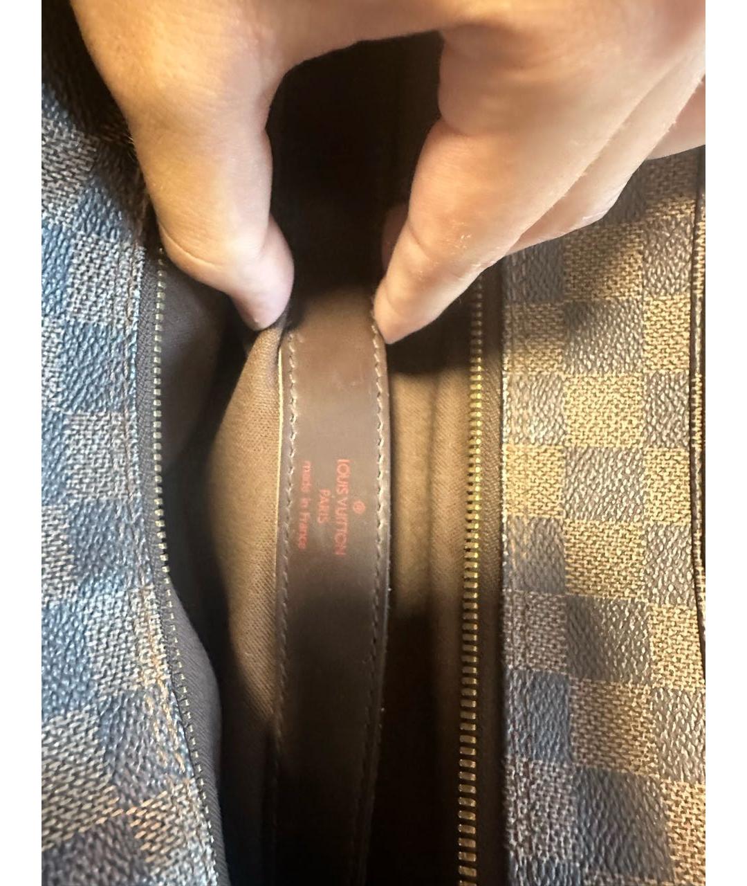 LOUIS VUITTON Коричневая кожаная сумка на плечо, фото 6