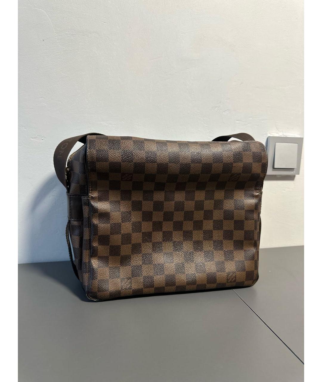 LOUIS VUITTON Коричневая кожаная сумка на плечо, фото 2