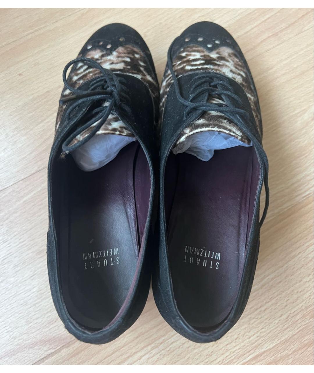 STUART WEITZMAN Черные замшевые ботинки, фото 3