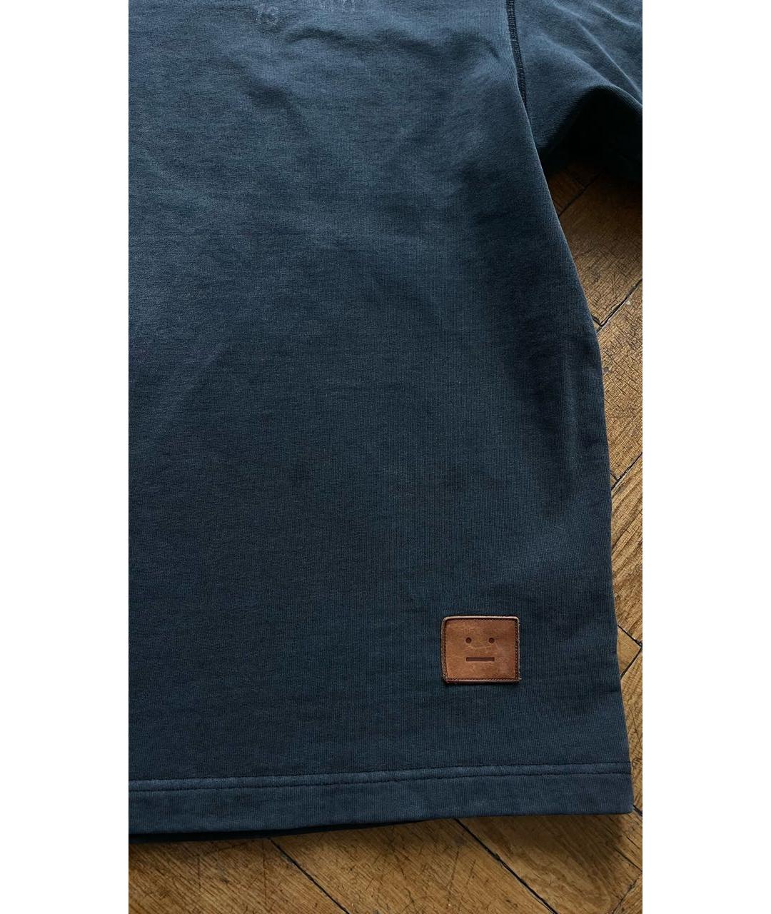 ACNE STUDIOS Серая хлопковая футболка, фото 4