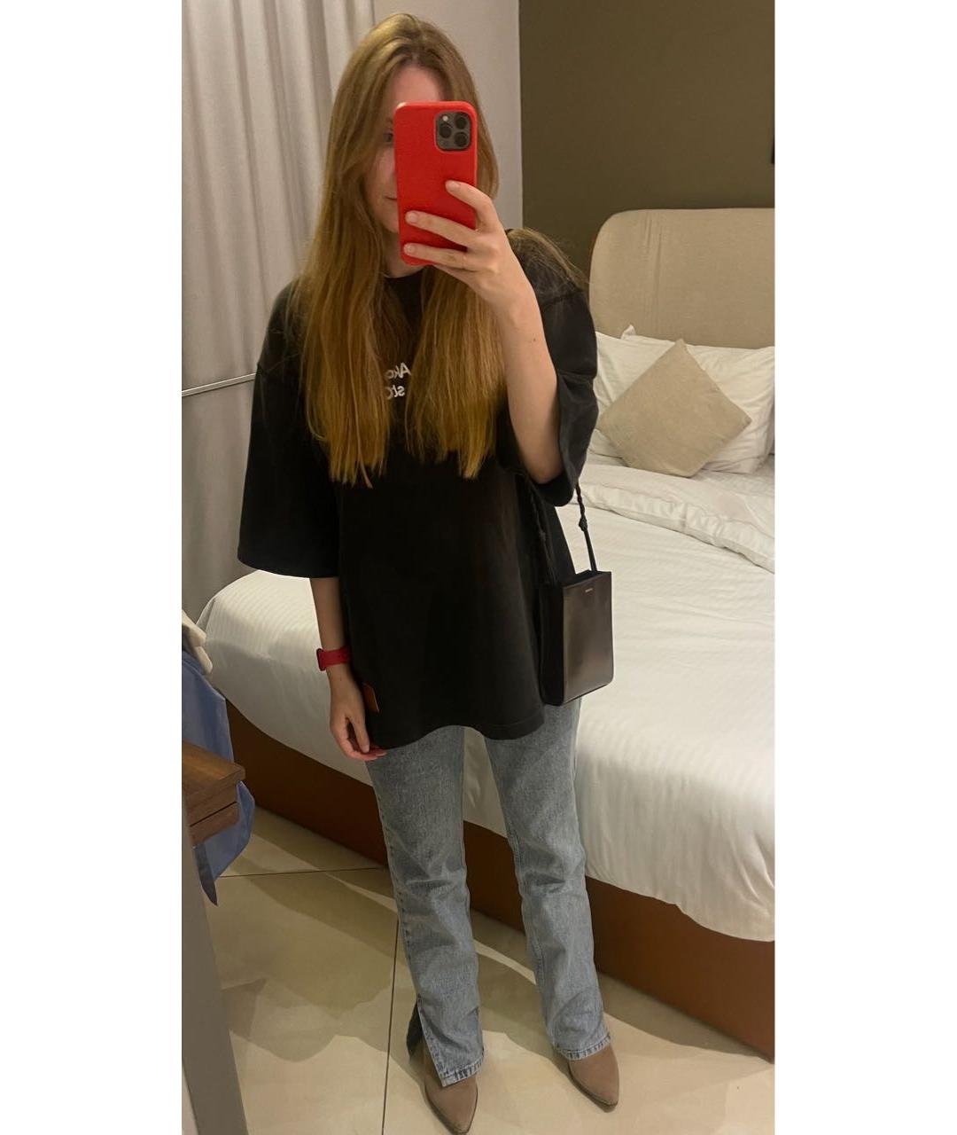 ACNE STUDIOS Серая хлопковая футболка, фото 7