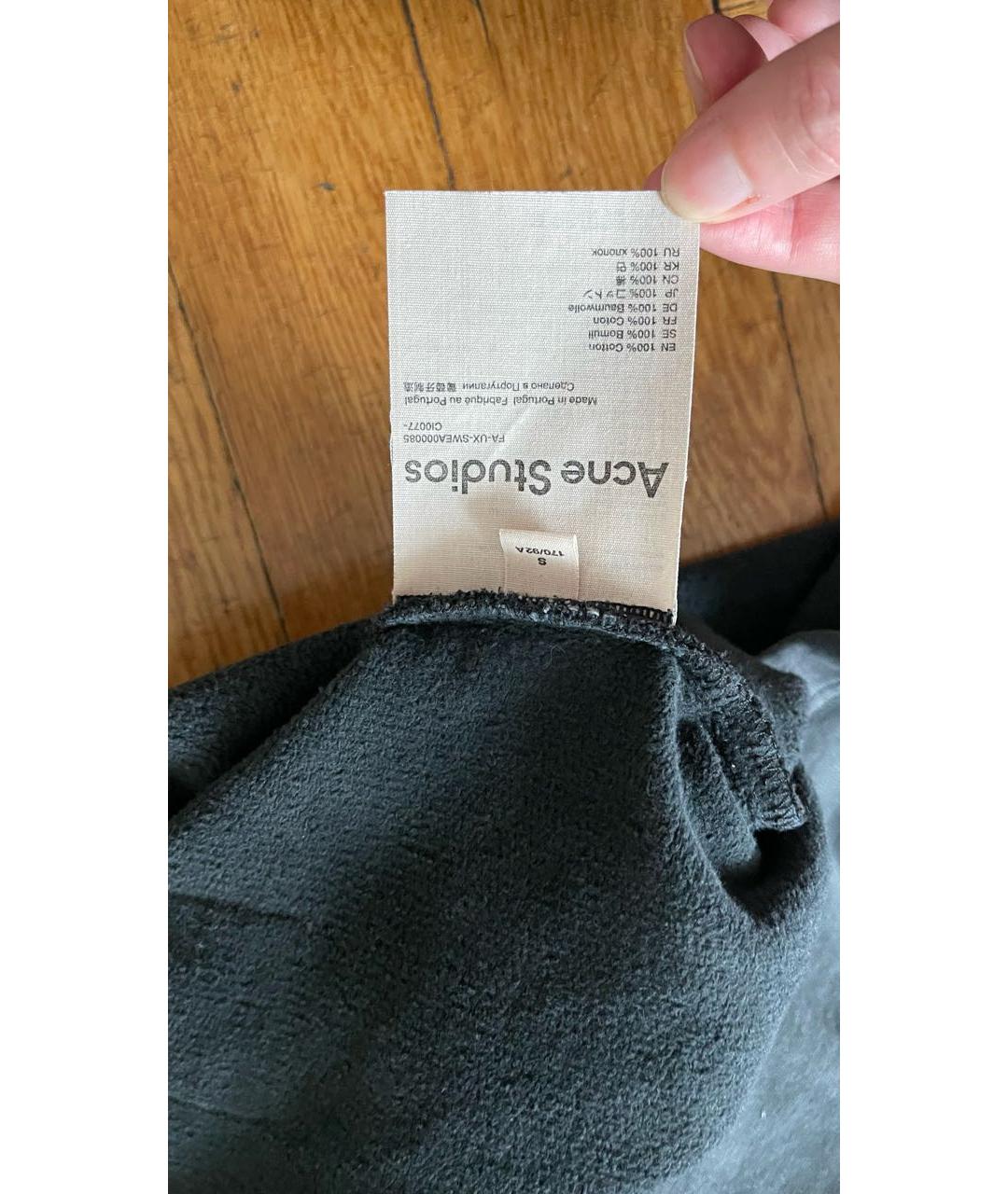 ACNE STUDIOS Серая хлопковая футболка, фото 6