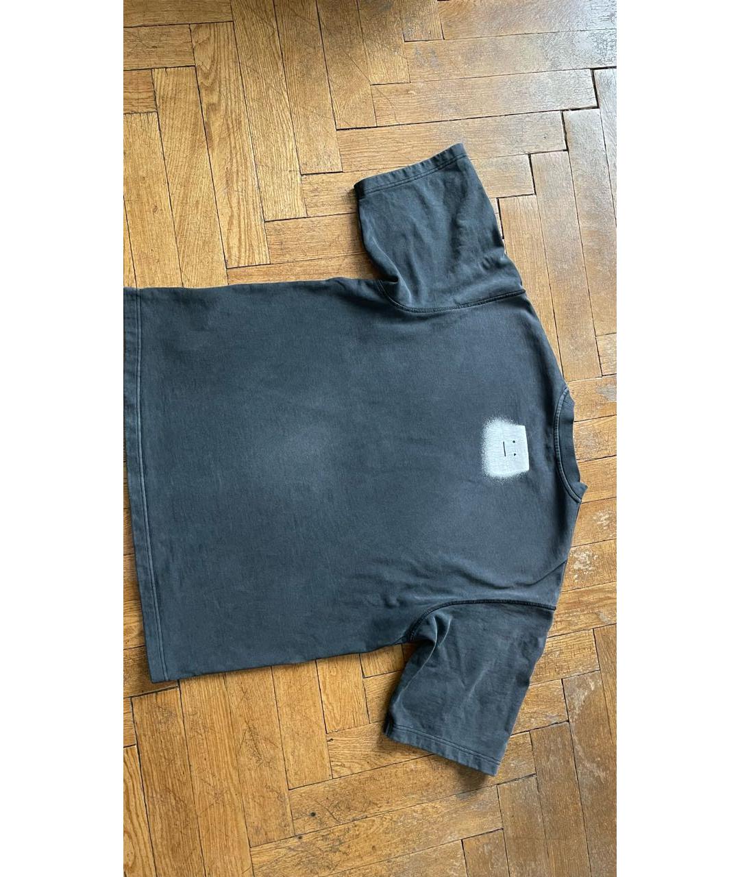 ACNE STUDIOS Серая хлопковая футболка, фото 2