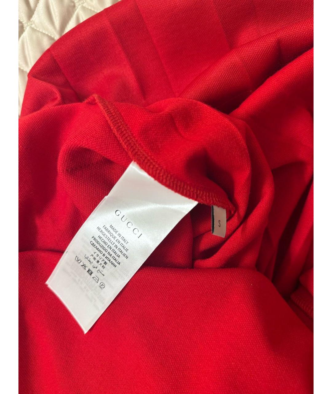 GUCCI Красная вискозная юбка миди, фото 5