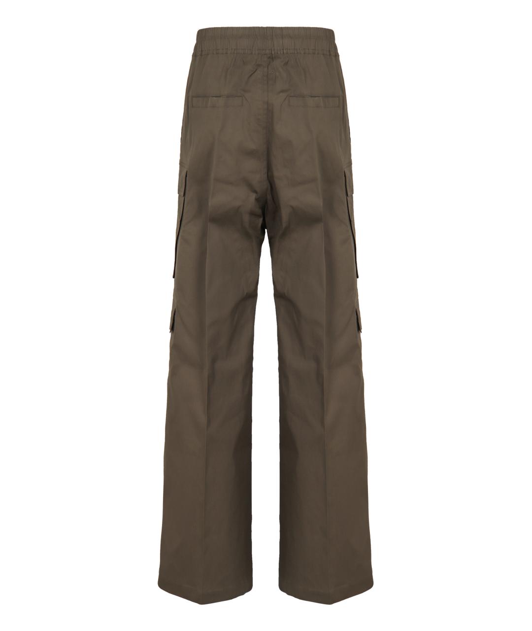 RICK OWENS Хаки хлопковые повседневные брюки, фото 4