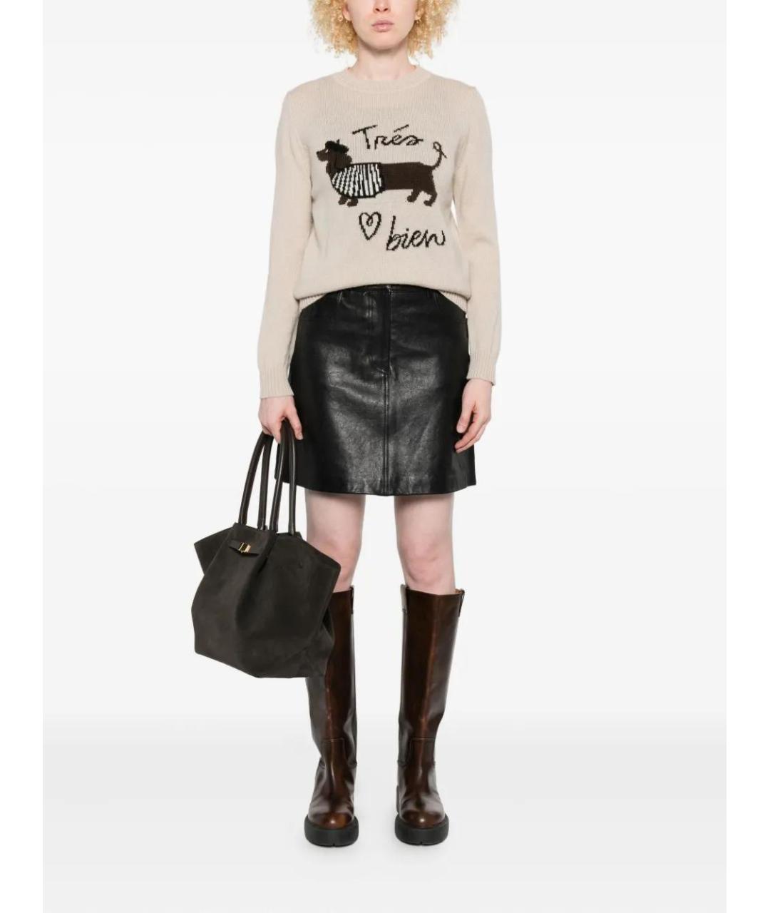 WEEKEND MAX MARA Розовый шерстяной джемпер / свитер, фото 3