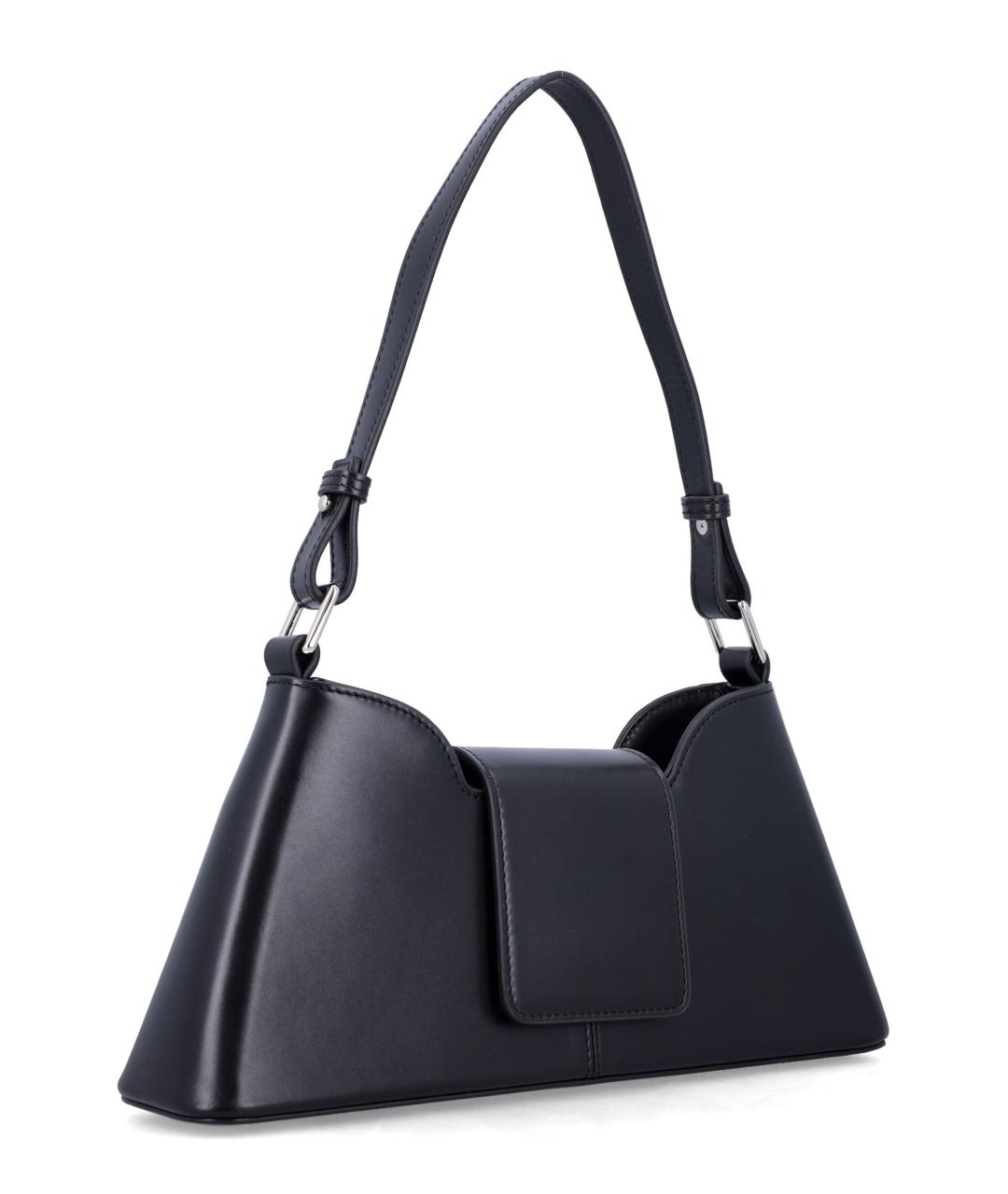 JUSTINE CLENQUET Черная кожаная сумка через плечо, фото 2