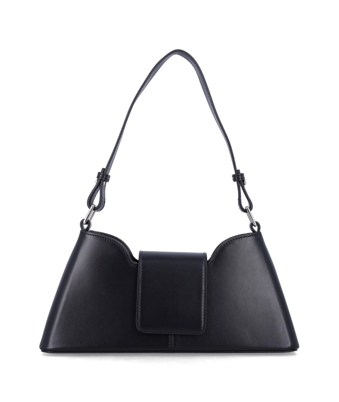 JUSTINE CLENQUET Черная кожаная сумка через плечо, фото 1