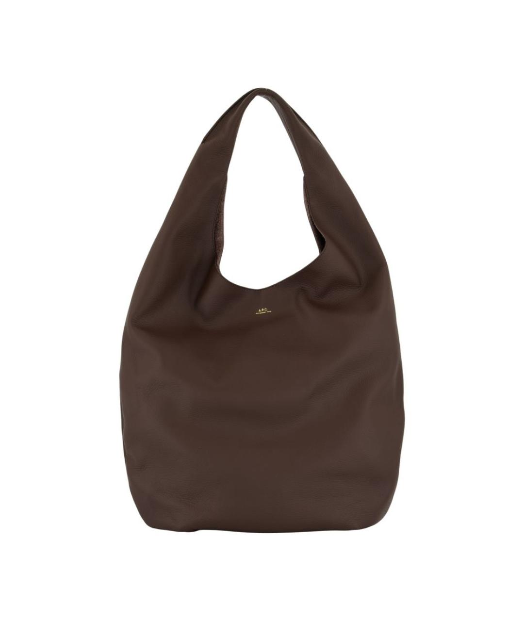 A.P.C. Коричневая кожаная сумка через плечо, фото 2