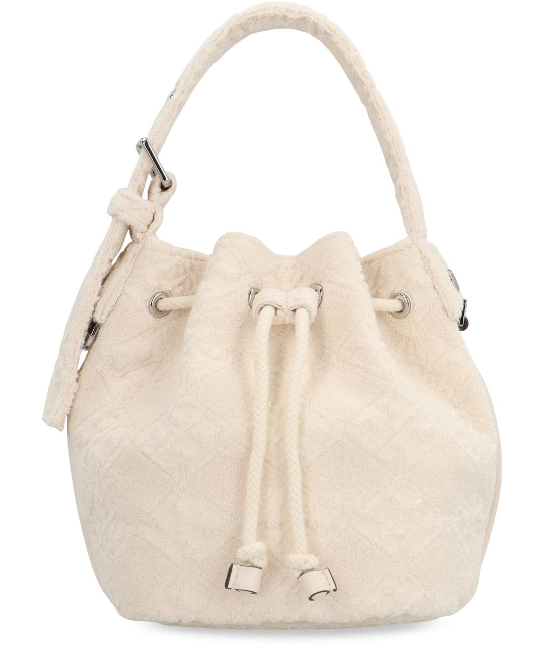 TORY BURCH Белая хлопковая сумка с короткими ручками, фото 2