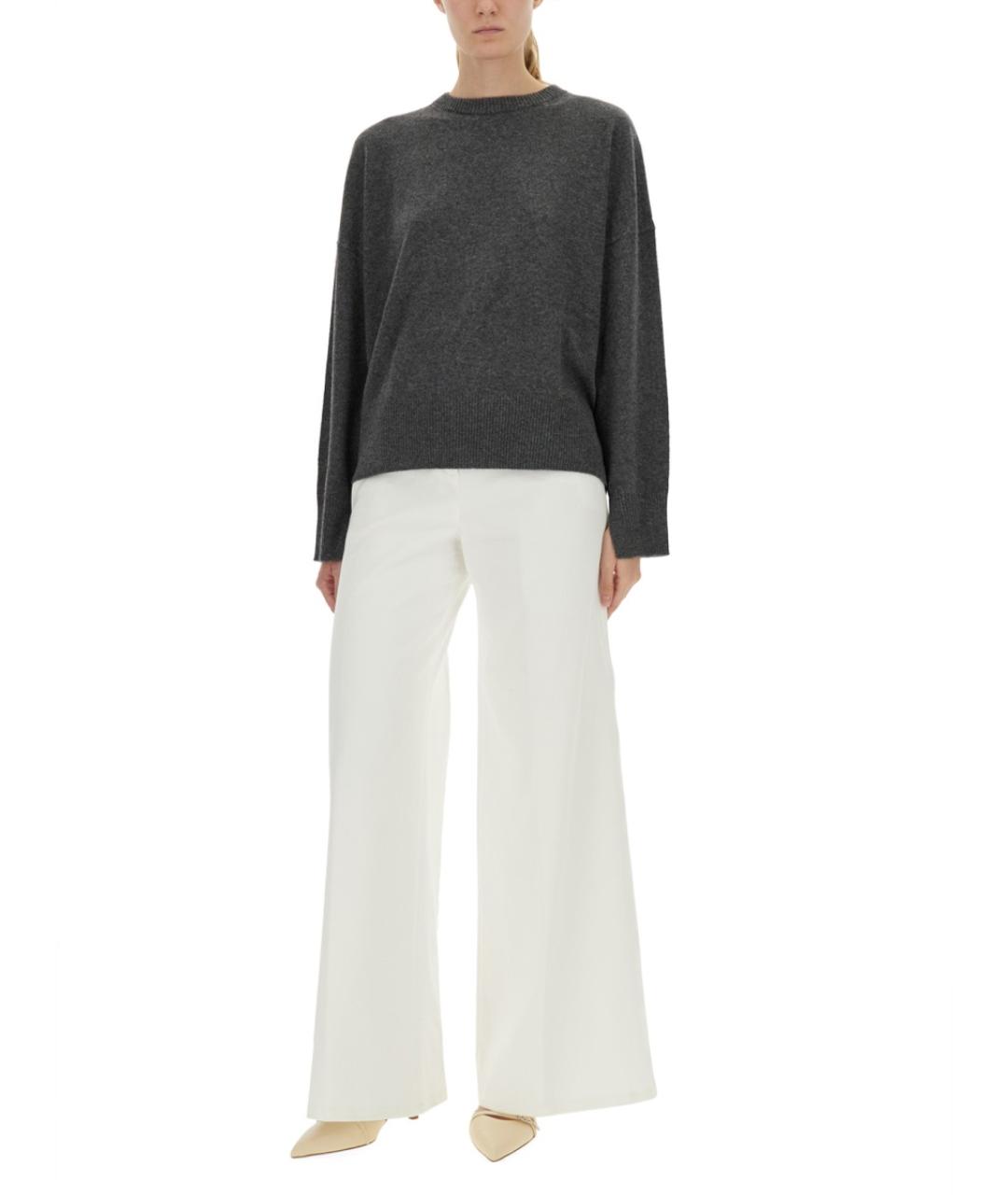 LOULOU STUDIO Серый кашемировый джемпер / свитер, фото 3