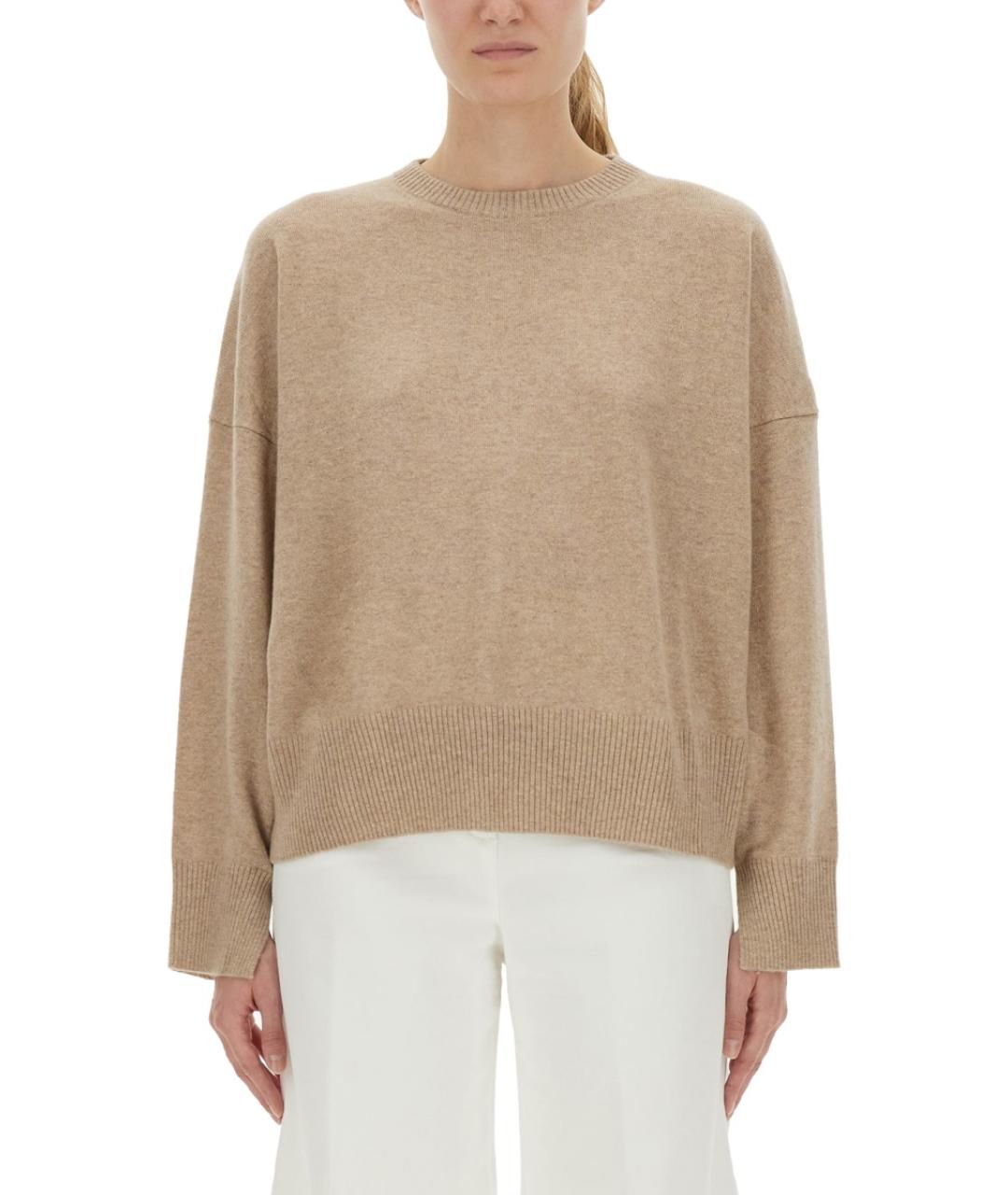 LOULOU STUDIO Бежевый кашемировый джемпер / свитер, фото 4