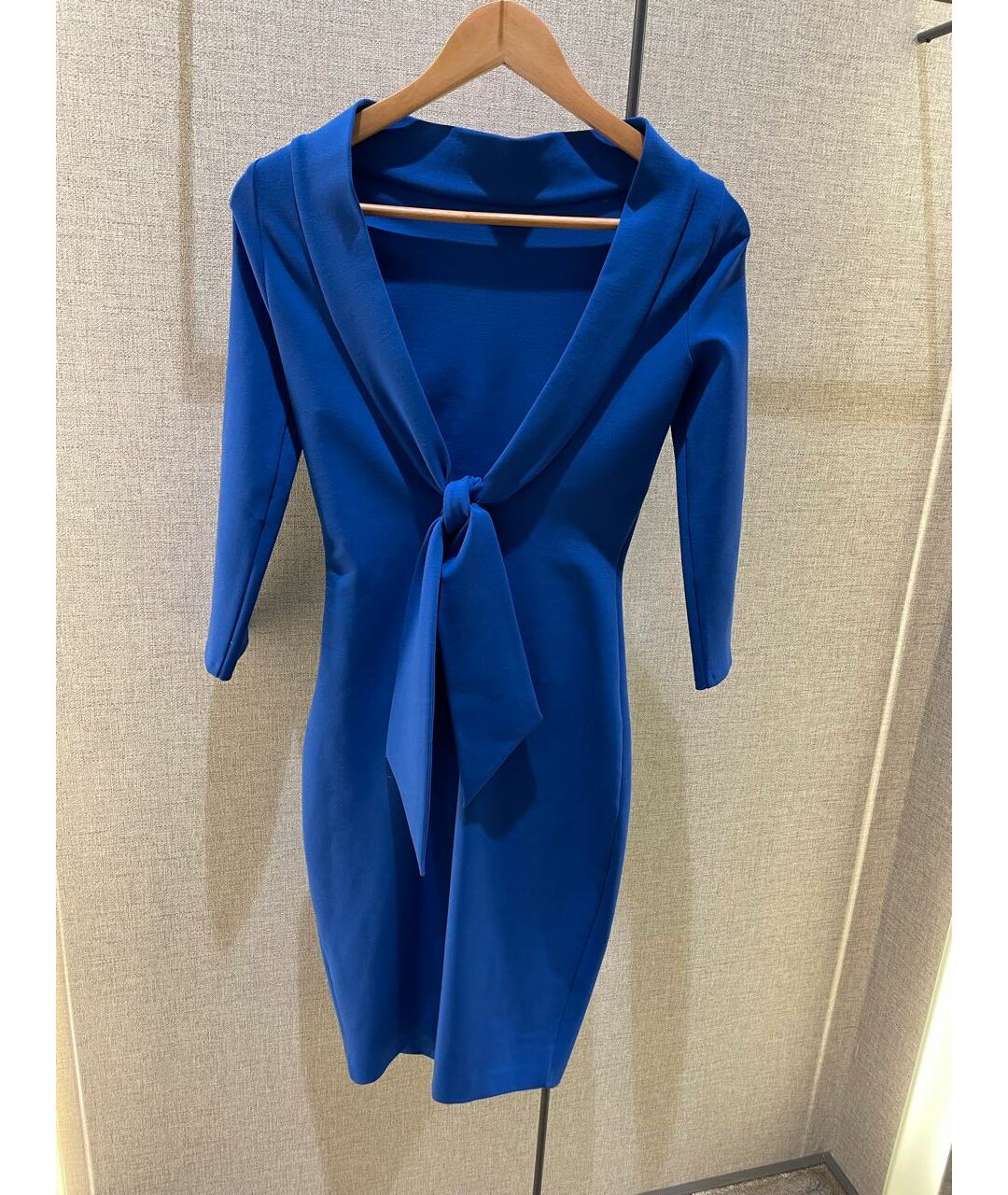 DSQUARED2 Синее шерстяное коктейльное платье, фото 2