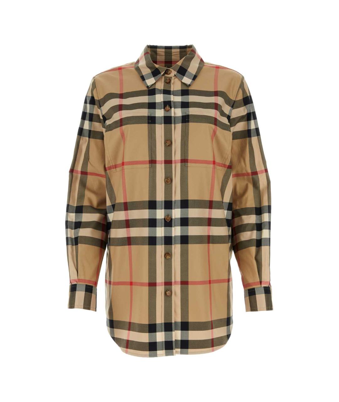 BURBERRY Бежевая хлопковая рубашка, фото 1