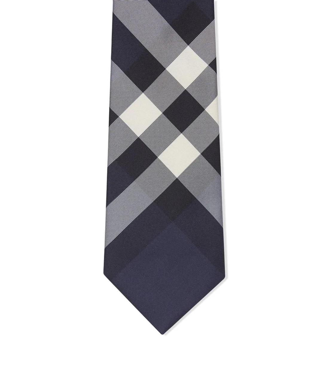 BURBERRY Синий шелковый галстук, фото 4