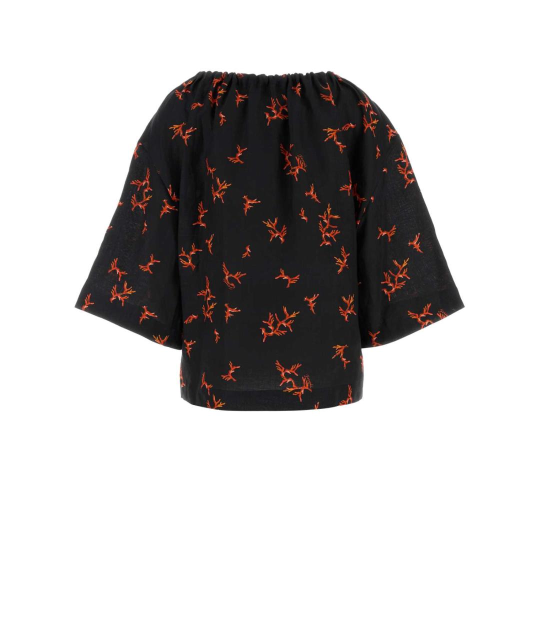FENDI Черная льняная футболка, фото 4