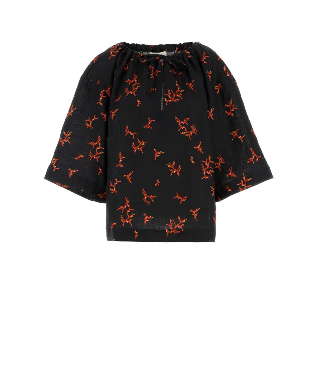 FENDI Черная льняная футболка, фото 1