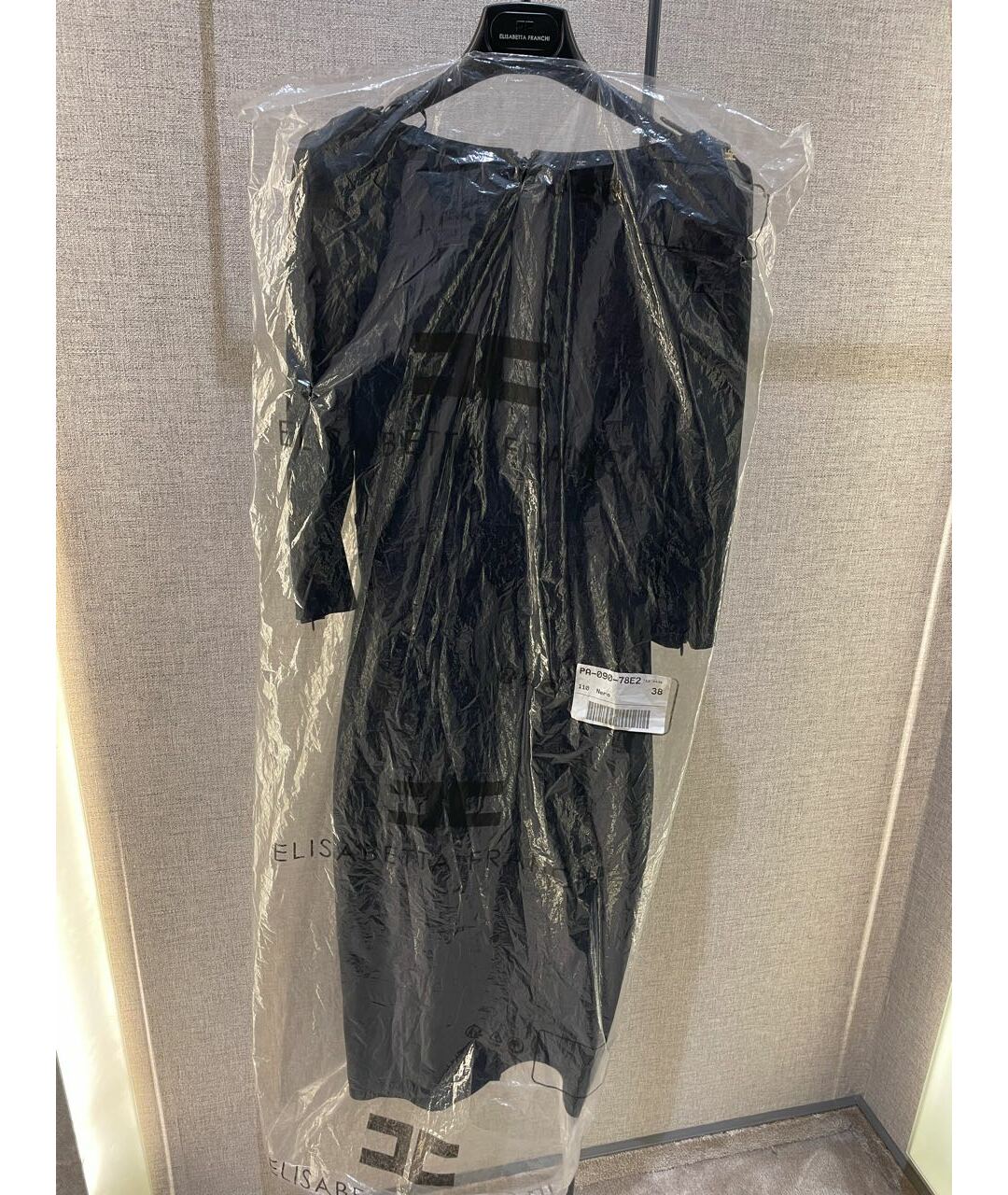 ELISABETTA FRANCHI Черное вискозное повседневное платье, фото 6