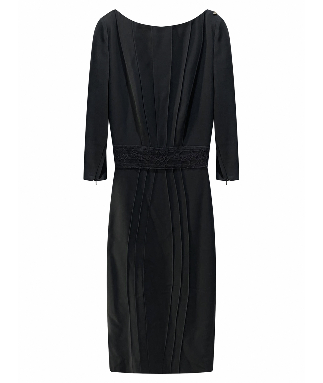 ELISABETTA FRANCHI Черное вискозное повседневное платье, фото 1