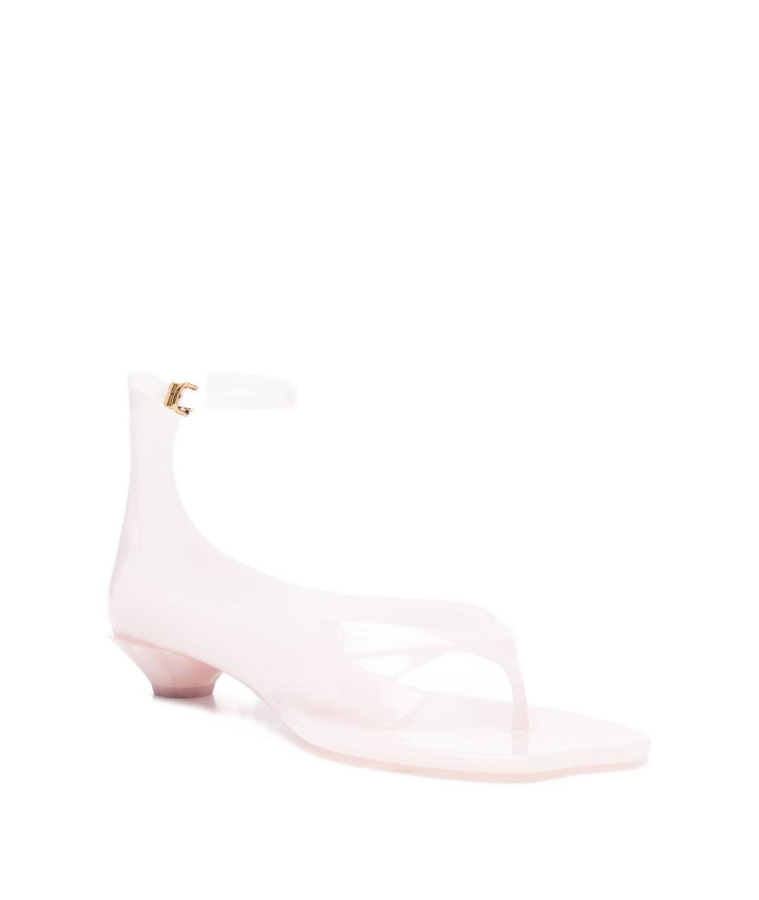 CHLOE Розовые синтетические сандалии, фото 3
